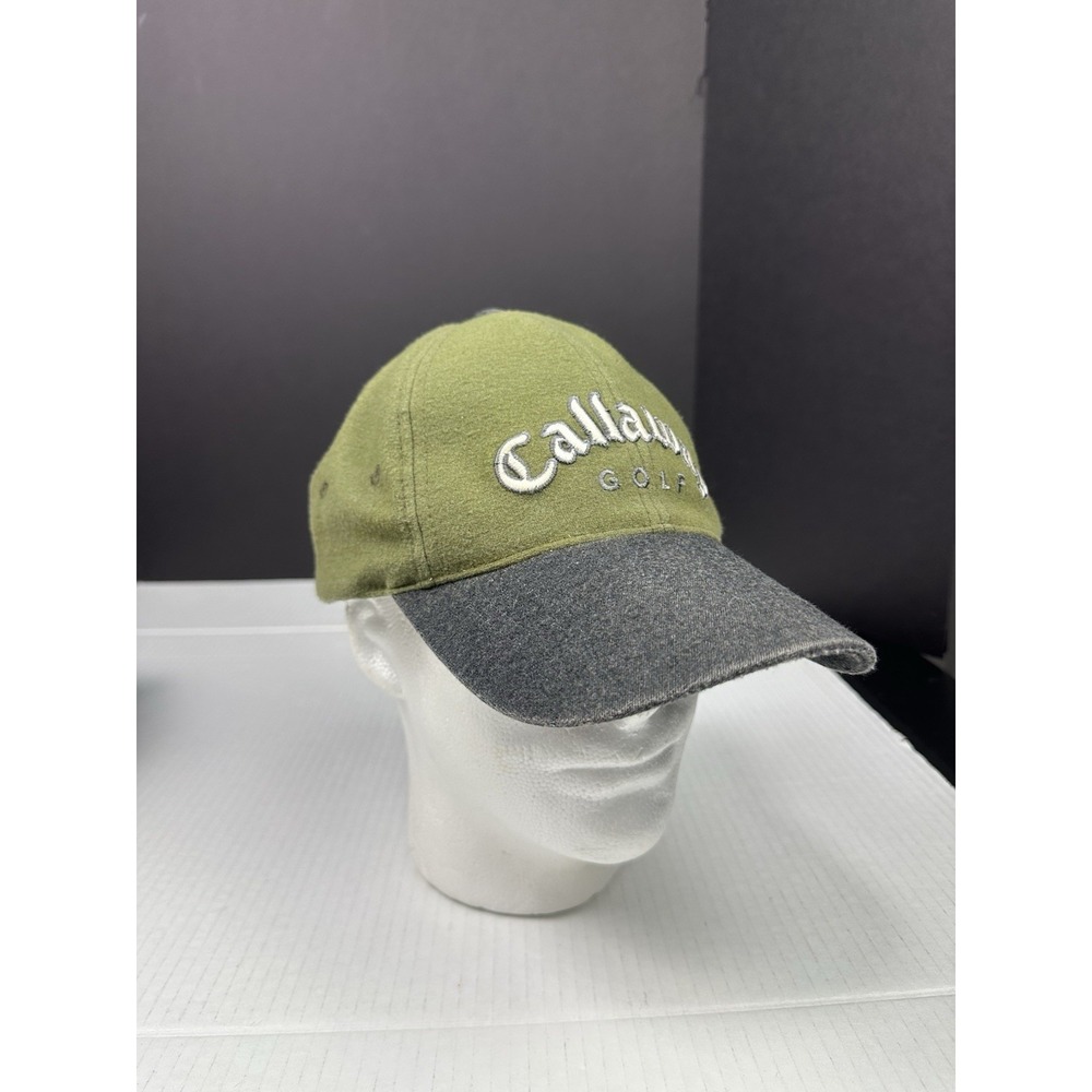 Vintage Callaway Golf Strapback Hat Embroidered Logo Green Adjustable